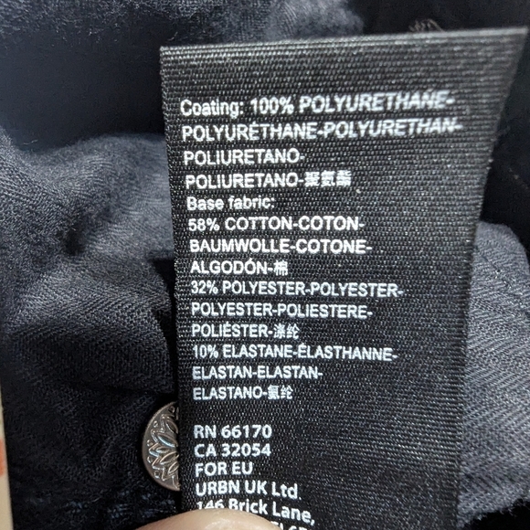 NWT We The Free Black Skinny Faux Leather Pants Size 31 - Picture 9 of 9